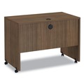 Office Desks & Workstations | Alera ALEVA204224WA Valencia Series 41.38 in. x 23.63 in. x 30 in. Mobile Workstation Desk - Modern Walnut image number 2