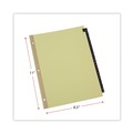 Dividers & Tabs | Universal UNV20821 Deluxe Preprinted Simulated Leather A-to-Z Tab Dividers with Gold Printing - Buff (1 Set) image number 2