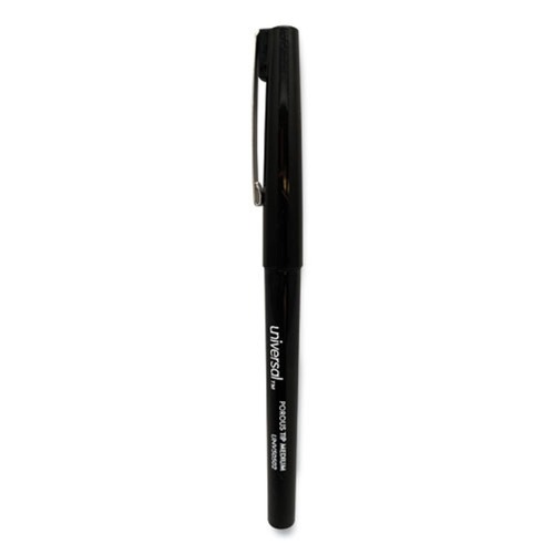 Pens | Universal UNV50502 0.7mm Porous Point Pens - Medium, Black (1 Dozen) image number 0