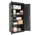 Office Filing Cabinets & Shelves | Alera CM7824BK 36 in. x 24 in. x 78 in. Assembled High Storage Cabinet with Adjustable Shelves - Black image number 1