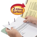File Folders | Smead 14982 2 in. Expansion 2/5-Cut Two SafeSHIELD Coated Fasteners Letter Size Recycled Pressboard Folders - Gray-Green (25/Box) image number 2