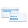 Envelopes & Mailers | Quality Park QUA24519 Double Window Redi-Seal Security-Tinted Envelope, #9, Commercial Flap, Redi-Seal Closure, 3.88 X 8.88, White, 250/carton image number 2