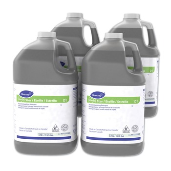 Diversey Care 957227280 Suma Star D1 1 Gallon Bottles Hand Dishwashing Detergent - Unscented (4/Carton)