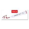 Washable Markers | Universal UNV43652 Broad Chisel Tip Dry Erase Marker - Red (1 Dozen) image number 3