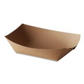 Food Trays, Containers, and Lids | Bagcraft 300697 EcoCraft Paper Food Tray with 2-lb. Capacity - Natural (1000/Carton) image number 0