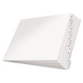 Binders | Cardinal 84815 11 in. x 17 in. 8-Tab Paper Insertable Dividers - White, Clear Tabs image number 0