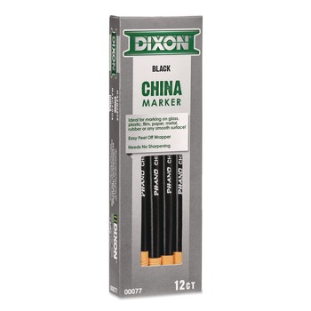 PRODUCTS | Dixon 000770002 China Marker, Black, 12/Pack