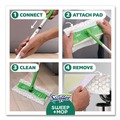 Mops | Swiffer 80810204 Sweep and Mop 12.4 in. x 2.95 in. 2-in-1 Dry/Wet Floor Mopping and Sweeping Kit - Silver Plastic Handle (6/Kit) image number 6