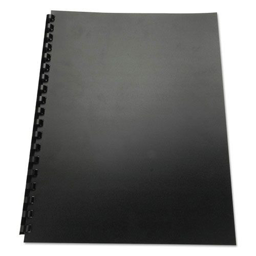 Sheet Protectors | GBC 25818 11 in. x 8.5 in. Unpunched 100 Percent Recycled Poly Binding Cover - Black (25/Pack) image number 0