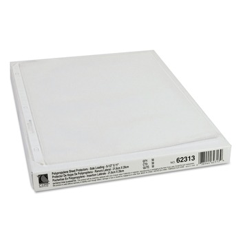 SHEET PROTECTORS | C-Line 62313 11 in. x 8.5 in. 2 in. Side Loading Polypropylene Sheet Protectors - Clear (50/Box)
