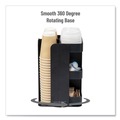 Breakroom Supplies | Mind Reader CUPOSPIN-BLK 8 in. x 8 in. x 12 in. 8-Compartment Anchor Collection Coffee Cup, Lid, and Condiment Carousel Countertop Organizer - Black image number 6