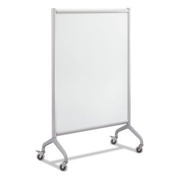 Safco 2014WBS Rumba 36 in. x 16 in. x 54 in. Full Panel Whiteboard Collaboration Screen - White/Gray
