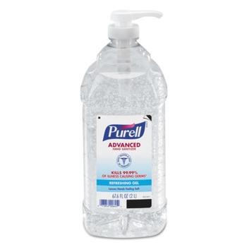 PURELL 9625-04 2 L Pump Bottle Advanced Refreshing Gel Hand Sanitizer - Clean Scent (4/Carton)