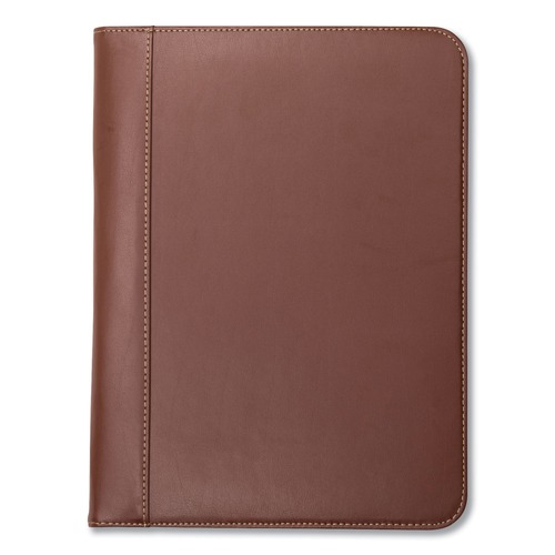 Notebooks & Pads | Samsill 71716 8-1/2 in. x 11 in. Contrast Stitch Leather Padfolio Leather - Tan image number 0