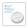 Cups and Lids | Dixie DL9540 10 oz. Sip-Through Hot Drink Dome Lids - White (100/Pack) image number 3