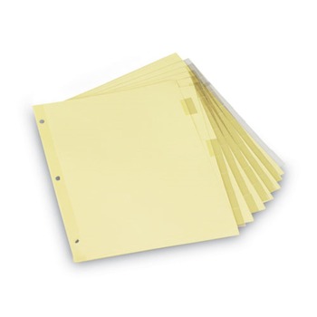 Universal UNV21873 11 in. x 8.5 in. 8-Tab Insertable Tab Index - Buff, Clear Tabs (6/Pack)