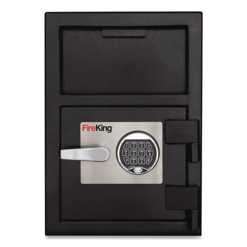 Office Filing Cabinets & Shelves | FireKing SB2014-BLELMS 14 in. x 15.5 in. x 20 in. 0.95 cubic ft. Depository Security Safe - Black image number 0