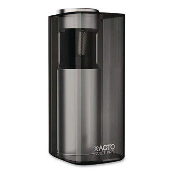 PENCIL SHARPENERS | X-ACTO 1612X 3 in. x 5 in. x 9 in. AC-Powered Quiet Pro Electric Pencil Sharpener - Black/Silver/Smoke