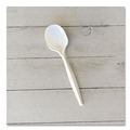 Cutlery | Boardwalk BWKSOUPMWPP 4.86 in. Mediumweight Polypropylene Soup Spoon Cutlery - White (1000/Carton) image number 3