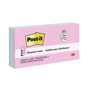 Post-it Greener Notes R330RP-6AP 3 x 3 Original Recycled Pop-up Notes - Sweet Sprinkles Collection (6/Pack)