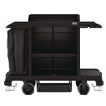 Cleaning Carts | Suncast Commercial HKC1000 24 in. x 62.13 in. x 49.75 in. 1 Shelf Plastic Standard Housekeeping Cart - Black image number 0