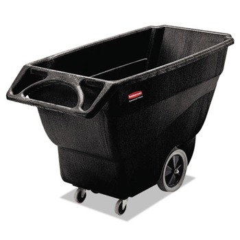 Rubbermaid Commercial FG101100BLA 151 gal. 600 lbs. Capacity Plastic Structural Foam Tilt Truck - Black