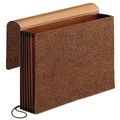 File Folders | Pendaflex 060575 5.25 in. Expansion 1 Section Legal Size Elastic Cord Closure Premium Reinforced Expanding Wallet - Red Fiber image number 0