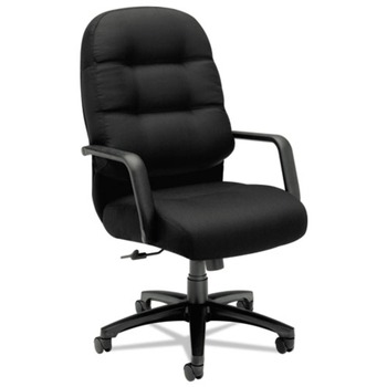 OFFICE FURNITURE AND LIGHTING | HON H2091.H.CU10.T Pillow-Soft 2090 Series 17 in. - 21 in. Seat Height, Executive High-Back Swivel/Tilt Chair - Black