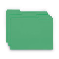 File Folders | Smead 10247 1/3-Cut Tabs Assorted Letter Size 0.75 in. Expansion Interior File Folders - Green (100/Box) image number 1