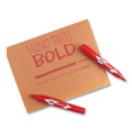 Back to School Sale | Tombow 56647 Mono Twin Fine/Broad Tips Bold Permanent Marker - Red (10/Box) image number 4