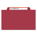 File Folders | Smead 13703 2 in. Expansion 1 Divider Letter Size 4 SafeSHIELD Fasteners Top Tab Classification Folders - Red Exterior (10/Box) image number 2