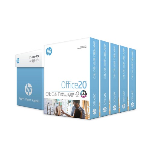 Back to School Sale | HP Papers 17216-0 8.5 x 11 20 lb Bond Weight 92 Bright Office20 Paper - White (5/Carton) image number 0
