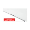 White Boards | Universal UNV43204 Frameless 72 in. x 48 in. Magnetic Glass Marker Board - White image number 5