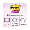 Just Launched | Post-it Notes Super Sticky 6845-SSPL 8 in. x 6 in. Note Ruled Meeting Notes - Energy Boost Collection (45-Sheets/Pad, 4-Pads/Pack) image number 1