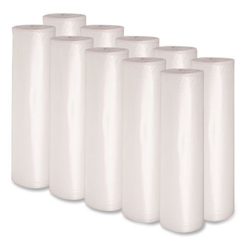 Just Launched | Boardwalk X6639SCKR01 33 in. x 39 in. 33 gal. 1.1 mil. Recycled Low-Density Polyethylene Can Liners - Clear (10 Bags/Roll, 10 Rolls/Carton) image number 0