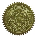 Stickers | Geographics 20014 Self-Adhesive 2 in. Embossed Seals - Gold (20/Sheet, 5 Sheets/Pack) image number 1