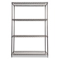 Just Launched | Alera ALESW504818BA 48 in. x 18 in. x 72 in. Four-Shelf Wire Shelving Starter Kit - Black Anthracite image number 1
