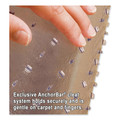 Office Chair Mats | ES Robbins 120123 45 x 53 EverLife Light Use Rectangular Chair Mat with Lip for Flat to Low Pile Carpet - Clear image number 1