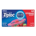 Food Service | Ziploc 351317 1 Quart 1.75 mil. 9.63 in. x 8.5 in. Double Zipper Storage Bags - Clear (9/Carton) image number 4