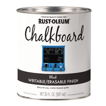 Rust-Oleum 301450 Chalkboard Paint, Matte Black, Quart Can