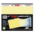Notebooks & Pads | Roaring Spring 74501 11 x 9.5 Sheets (40) WIDE Landscape Format Medium/College Rule Writing Pad - Canary Yellow image number 0