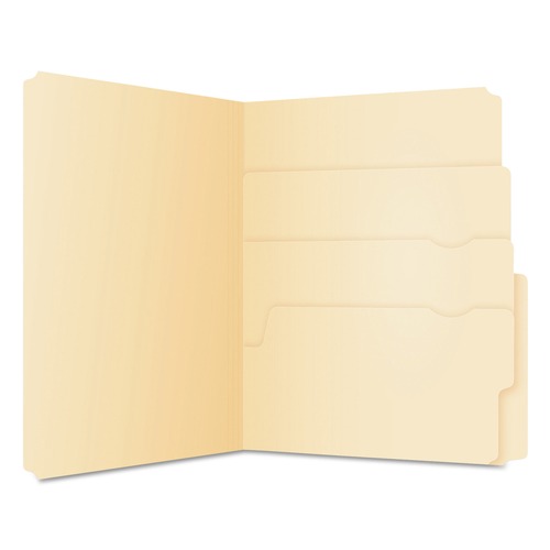 File Folders | Pendaflex 10770 0.75 in. Expansion Divide It Up Letter Size File Folder - Manila (24/Pack) image number 0