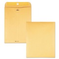Envelopes & Mailers | Quality Park QUA37893 9.5 in. x 12.5 in. No. 93 28 lbs. Bond Weight Kraft Square Flap Clasp/Gummed Closure Clasp Envelope - Brown Kraft (100/Box) image number 0