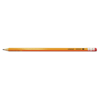 Universal UNV55401 HB #2 Pre-Sharpened Woodcase Pencil - Black Lead, Yellow Barrel (24/Pack)