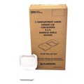 Food Trays, Containers, and Lids | Plastifar 12084 9 in. x 10 in. x 3 in. Foam Hinged Lid Containers - White (200/Carton) image number 0