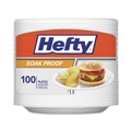 Just Launched | Hefty D28100 8.88 in. Soak Proof Tableware Foam Plates - White (100/Pack) image number 2