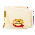File Folders | Smead 34105 0.75 in. Expansion 2 Fasteners Letter Size TUFF Laminated Fastener Folders with Reinforced Tab - Manila Exterior (50/Box) image number 1