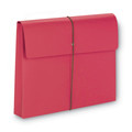 File Folders | Smead 77205 2 in. Expansion 1 Section Letter Size Elastic Cord Closure Expanding Wallet - Red (10/Box) image number 1