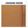 Bulletin Boards | Quartet 364 48 in. x 36 in. Enclosed Indoor Cork Bulletin Board with Two Hinged Doors - Tan Surface/Oak Finished Fiberboard Frame image number 2