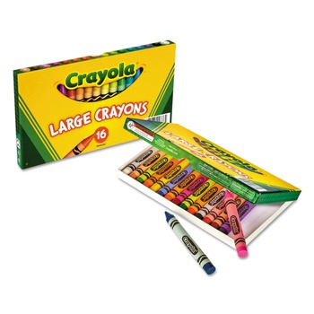 Crayola 520336 Lift Lid Box Large Crayons (16/Box)